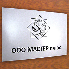 Табличка с названием организации 300х200х1,5 мм
