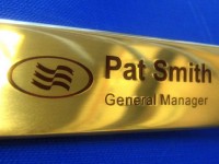 Бейдж из латуни 85х25мм