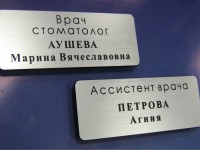 Бейджи именные, 80х30мм