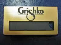 Бейдж из металлизированного пластика