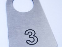 Номерок для гардероба, Graflux L-226. 65х40х1,5мм