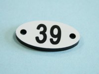 Номерок на кресло 30х15х3мм
