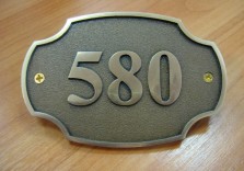 Шильда латунная 90х50мм