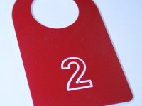 Гардеробный номерок, Graflux L-213, 65х40х1,5мм