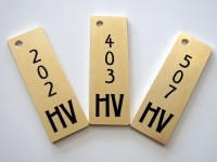 Номерок латунный