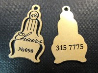 Брелок латунный с заливкой эмалью