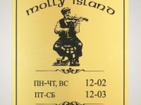 Табличка пластиковая с режимом работы 300 × 200 × 1,5 mm