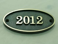 Номер на дверь латунный, рельефный, 100х50мм