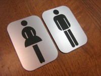 Информационная табличка для туалета 100х70х1,5мм