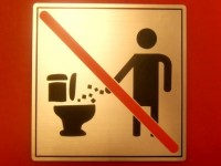 Табличка для туалета 100х100мм. Graflux L-226