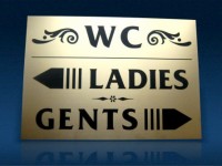 Табличка, указатель туалета