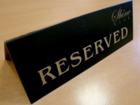 Настольная табличка «Reserved», 200х70мм