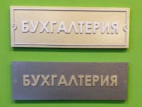Табличка пластиковая, рельефная надпись, 300х100мм