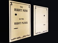 Табличка – накладка на дверь латунная 240х180х3мм