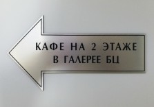 Табличка-указатель из пластика 245х135х1,5мм